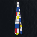 Mondriaan minimalist Geometric de Stijl Modern Art Stropdas<br><div class="desc">Mondriaan minimalistisch De Stijl Modern Kunst in rood, blauw, Geel en Wit Kleurenblok Ontwerp. Dit eenvoudige ontwerp kenmerkt moderne geometrische vormen en grafische kleurenblokken in vette zwarte lijnen, witte en heldere primaire kleuren. Het is geïnspireerd op de abstracte werken van Piet Mondrian en de Stijl- en Neo-plasticistische beweging. Om het...</div>