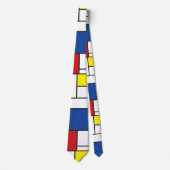 Mondriaan minimalist Geometric de Stijl Modern Art Stropdas (Voorkant)