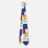Mondriaan minimalist Geometric de Stijl Modern Art Stropdas (Achterkant)