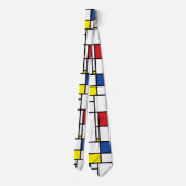 Mondriaan minimalist Geometric de Stijl Modern Art Stropdas (Achterkant)