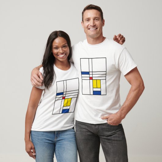 Mondriaan minimalist Geometric de Stijl Modern Art T-shirt (Unisex)