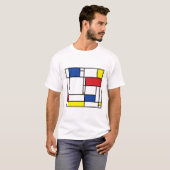 Mondriaan minimalist Geometric de Stijl Modern Art T-shirt (Voorkant volledig)