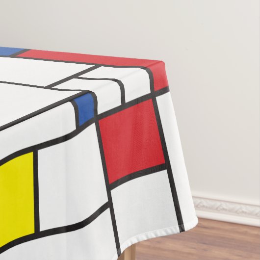 Mondriaan minimalist Geometric de Stijl Modern Art Tafelkleed (Voorbeeld)