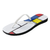 Mondriaan minimalist Geometric de Stijl Modern Art Teenslippers (Schuin)
