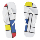 Mondriaan minimalist Geometric de Stijl Modern Art Teenslippers (Voetbed)