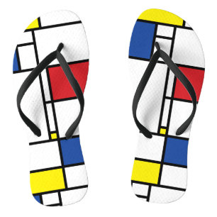 Mondriaan minimalist Geometric de Stijl Modern Art Teenslippers