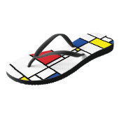 Mondriaan minimalist Geometric de Stijl Modern Art Teenslippers (Schuin)