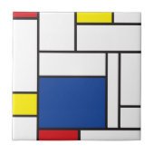Mondriaan minimalist Geometric de Stijl Modern Art Tegeltje (Voorkant)