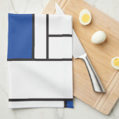 Mondriaan minimalist Geometric de Stijl Modern Art Theedoek (Quarter Fold)