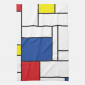 Mondriaan minimalist Geometric de Stijl Modern Art Theedoek (Verticaal)