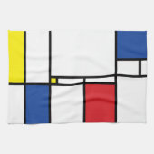 Mondriaan minimalist Geometric de Stijl Modern Art Theedoek (Horizontaal)