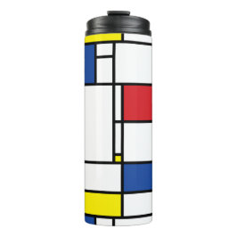 Mondriaan minimalist Geometric de Stijl Modern Art Thermosbeker