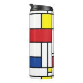 Mondriaan minimalist Geometric de Stijl Modern Art Thermosbeker (Geroteerd rechts)