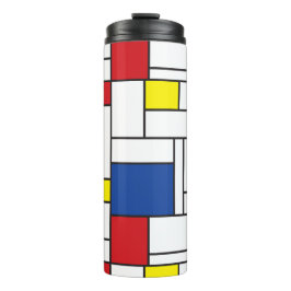 Mondriaan minimalist Geometric de Stijl Modern Art Thermosbeker