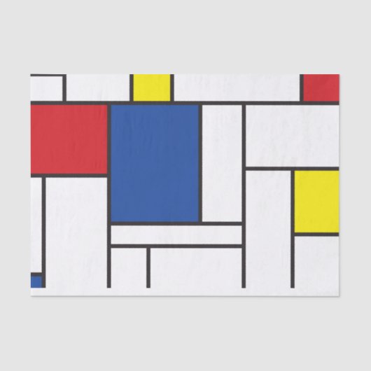 Mondriaan minimalist Geometric de Stijl Modern Art Tissuepapier (Voorkant)