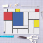 Mondriaan minimalist Geometric de Stijl Modern Art Tissuepapier (Craft)