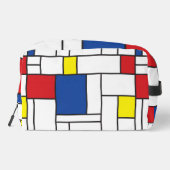 Mondriaan minimalist Geometric de Stijl Modern Art Toilettasje (Achterkant)