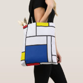 Mondriaan minimalist Geometric de Stijl Modern Art Tote Bag (Dichtbij)