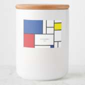 Mondriaan minimalist Geometric de Stijl Modern Art Voedselcontainer Etiket (Voorkant)