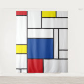Mondriaan minimalist Geometric de Stijl Modern Art Wandkleed (Voorkant)