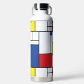 Mondriaan minimalist Geometric de Stijl Modern Art Waterfles (Voorkant)