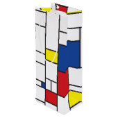 Mondriaan minimalist Geometric de Stijl Modern Art Wijn Cadeautas (Achterkant Gekanteld)