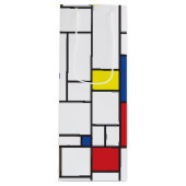 Mondriaan minimalist Geometric de Stijl Modern Art Wijn Cadeautas (Voorkant)