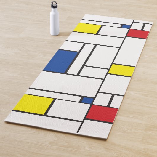 Mondriaan minimalist Geometric de Stijl Modern Art Yogamat (In situ)