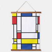 Mondriaan minimalistisch Geometric de Stijl Modern Hangend Wandkleed (Voorkant)