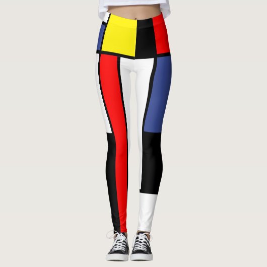 Mondriaan, minimalistisch leggings (Voorkant)