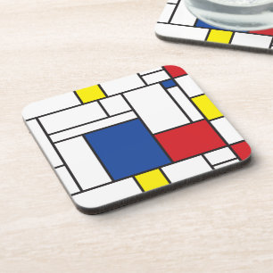 Mondriaan Minimalistische Geometrische De Stijl Mo Bier Onderzetter