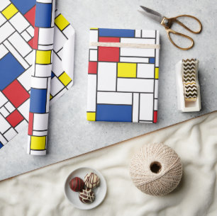 Mondriaan Minimalistische Geometrische De Stijl Mo Cadeaupapier