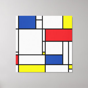 Mondriaan Minimalistische Geometrische De Stijl Mo Canvas Afdruk