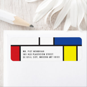 Mondriaan Minimalistische Geometrische De Stijl Mo Etiket