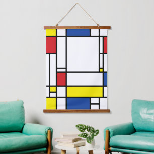 Mondriaan Minimalistische Geometrische De Stijl Mo Hangend Wandkleed