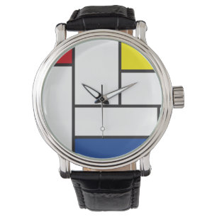 Mondriaan Minimalistische Geometrische De Stijl Mo Horloge