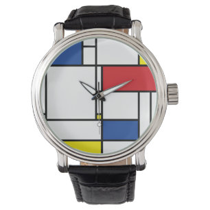 Mondriaan Minimalistische Geometrische De Stijl Mo Horloge