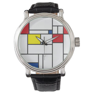 Mondriaan Minimalistische Geometrische De Stijl Mo Horloge
