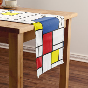 Mondriaan Minimalistische Geometrische De Stijl Mo Korte Tafelloper