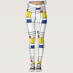 Mondriaan Minimalistische Geometrische De Stijl Mo Leggings