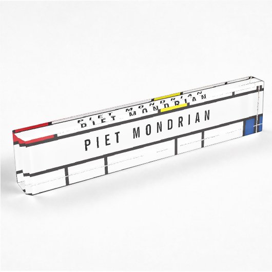 Mondriaan Minimalistische Geometrische De Stijl Mo Naambordje