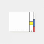 Mondriaan Minimalistische Geometrische De Stijl Mo Post-it® Notes (Voorkant)