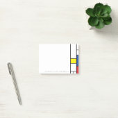 Mondriaan Minimalistische Geometrische De Stijl Mo Post-it® Notes (Kantoor)
