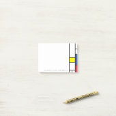 Mondriaan Minimalistische Geometrische De Stijl Mo Post-it® Notes (Op bureau)