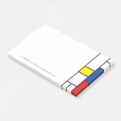 Mondriaan Minimalistische Geometrische De Stijl Mo Post-it® Notes (Schuin)