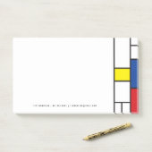 Mondriaan Minimalistische Geometrische De Stijl Mo Post-it® Notes (Op bureau)