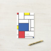 Mondriaan Minimalistische Geometrische De Stijl Mo Post-it® Notes (Op bureau)