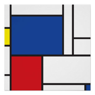 Mondriaan Minimalistische Geometrische De Stijl Mo Poster