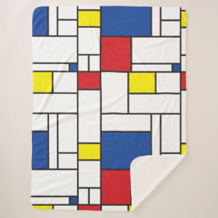 Mondriaan Minimalistische Geometrische De Stijl Mo Sherpa Deken