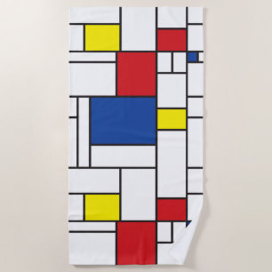 Mondriaan Minimalistische Geometrische De Stijl Mo Strandlaken